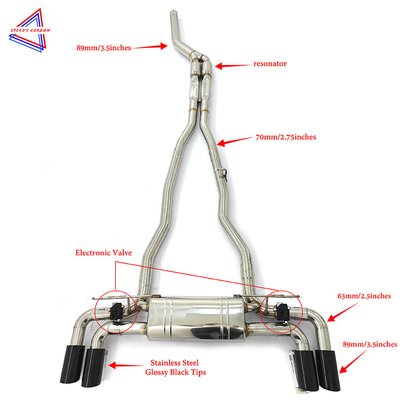 BMW G30 540I Stainless Steel Valved Catback Exhaust