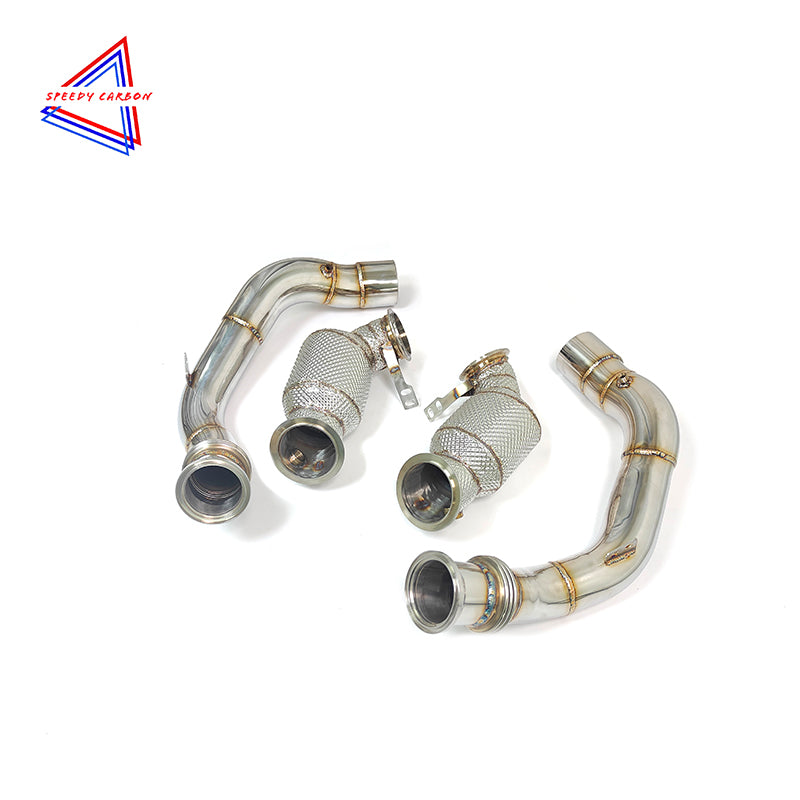 BMW F92 M8 Catless/Catted Downpipe With Heat Shield Front Pipe
