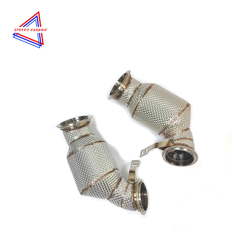 BMW F92 M8 Catless/Catted Downpipe With Heat Shield Front Pipe