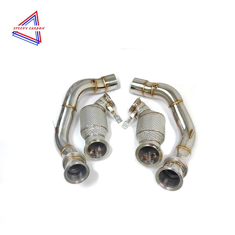 BMW F92 M8 Catless/Catted Downpipe With Heat Shield Front Pipe