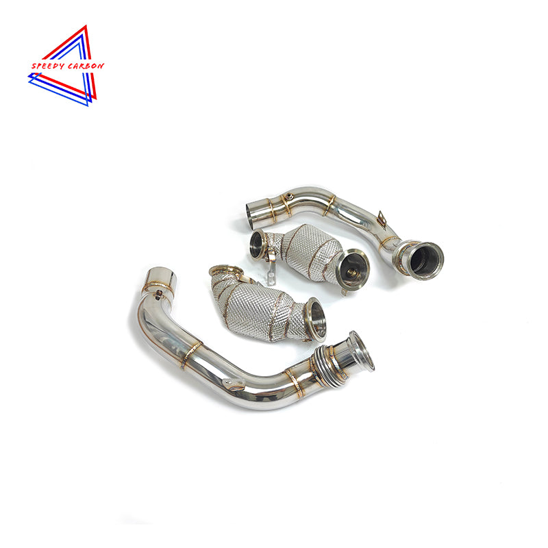 BMW F92 M8 Catless/Catted Downpipe With Heat Shield Front Pipe