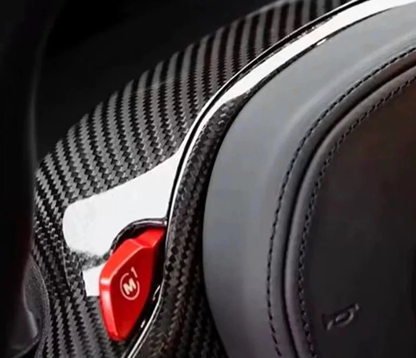 BMW G8X/F9X Carbon Fiber Steering Wheel Panel Cover